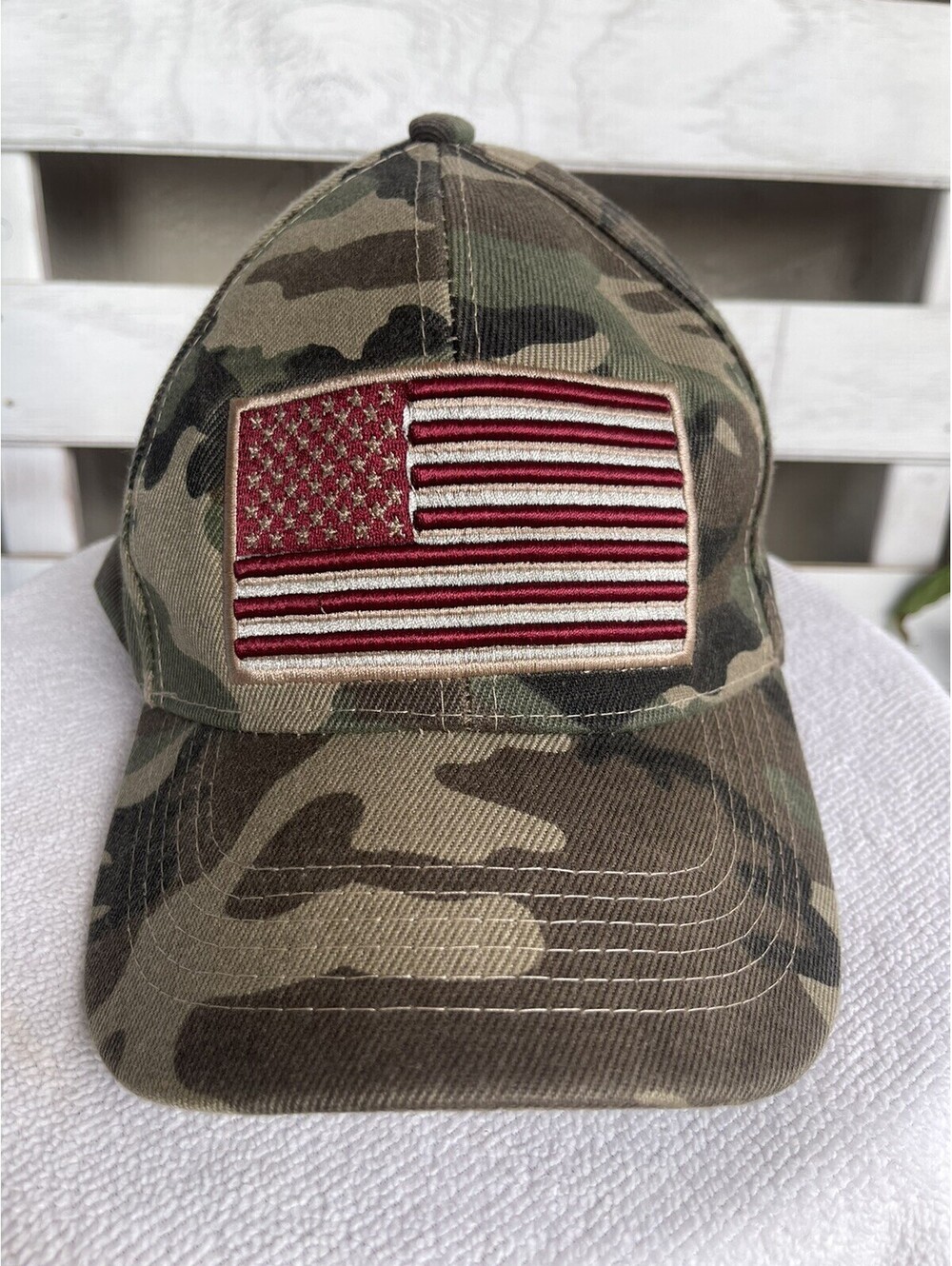 USA Flag Hat American Green Camo Adjustable Hat Green Hat Sports Outdoor